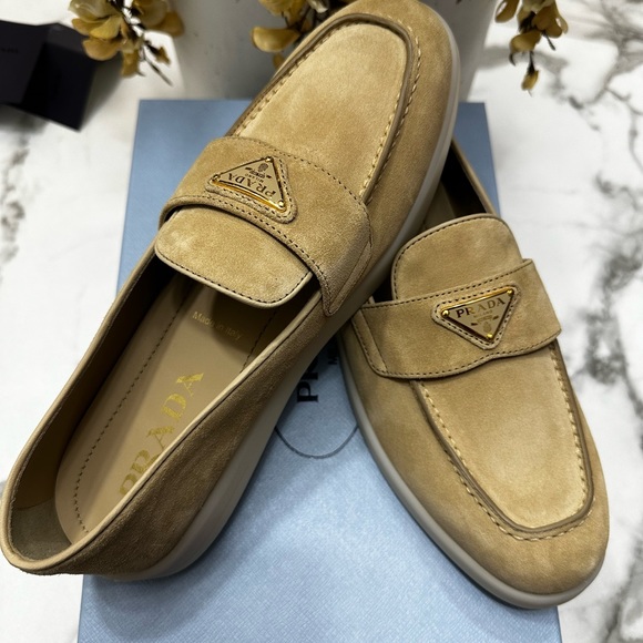 Prada Saint Tropez Suede Loafers size 38.5 - Picture 2 of 13